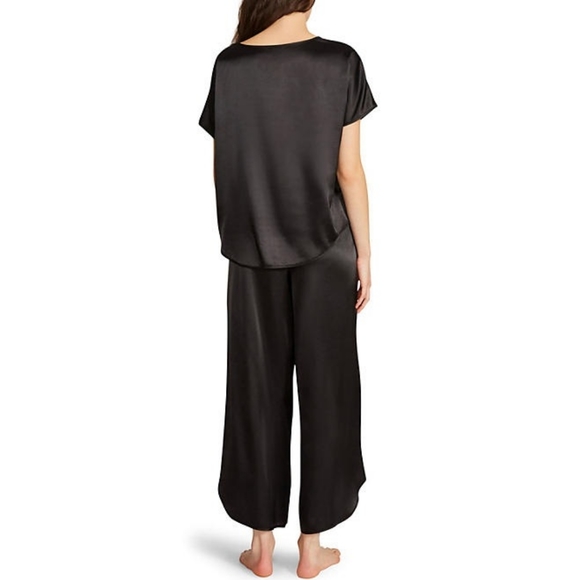 BB Dakota Women's Green or Black Satin 2-Piece Pants & Top Lounge Set NWT - Picture 5 of 8